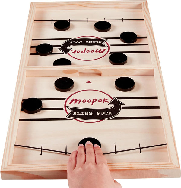 moopok Fast Sling Puck Game - Fast Action Super Foosball Table Desktop