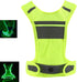 LED Reflective Safety Vest, USB Rechargeable Running Gear with Adjustable Storage Pocket