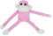 ZippyPaws Spencer The Crinkle Monkey Dog Toy - Pink, Small, Plush Toy with Squeaker and Crinkle