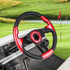 Golf Cart Steering Wheel - EZGO Club Car Yamaha Universal Steering Wheel in Red, Cool Racing Style
