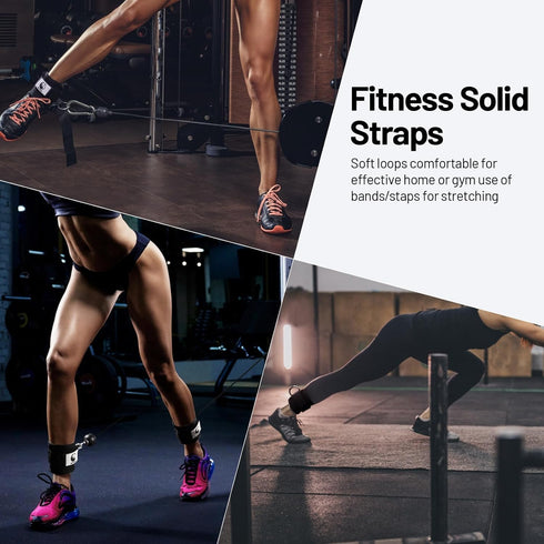 Slim Panda Ankle Strap for Cable Machine, Adjustable Ankle Cuff for Booty Hip Abductors, Glute Workouts