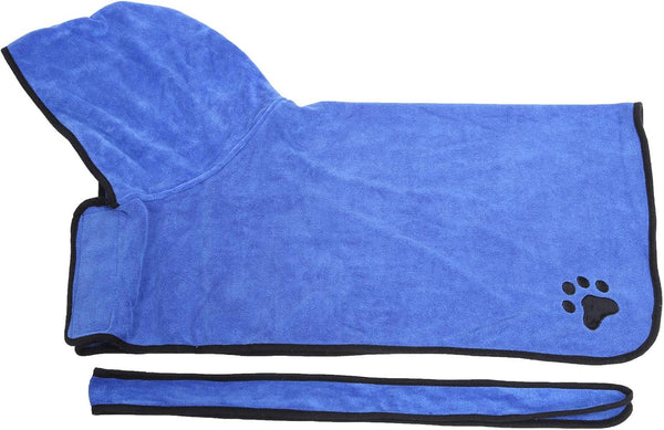 Zoeyilan Dog Bathrobe Towel, Pet Dog Hooded Bathrobe Bath Towel Coat, Dog Drying