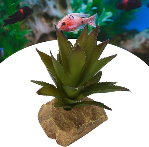Versatile Artificial Reptile and Aquarium Plants, Gecko Hide, Terrarium, Spider Enclosure Decor, Vivid Reptile Plant