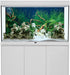 AWERT 48x18 inches Polyester Underwater Grass Plants Aquarium Background with Stone River Bed and Dead Wood
