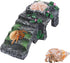 MinrzPet Hermit Crab Accessories, 3-in-1 Resin Climbing Platform with Food Dish and Hideout,