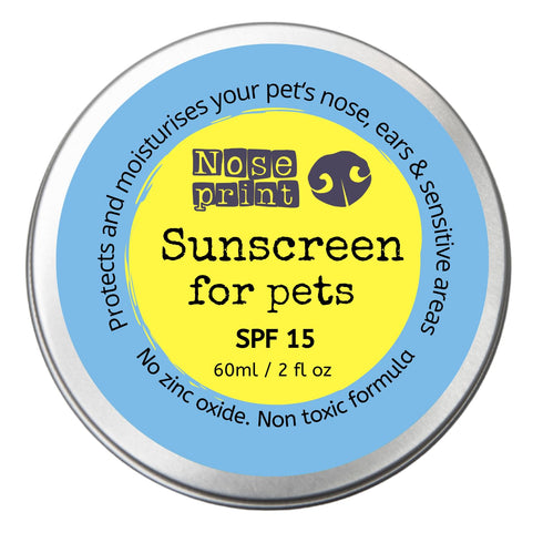 Noseprint Pet Sunscreen Balm, 60ml, SPF 15, Moisturizing, Eco-Friendly Tin, Non-Toxic Formula for
