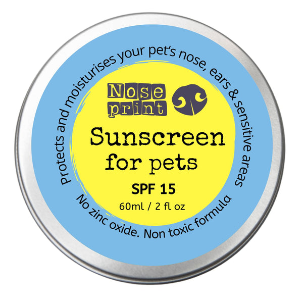 Noseprint Pet Sunscreen Balm, 60ml, SPF 15, Moisturizing, Eco-Friendly Tin, Non-Toxic Formula for