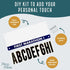 First Marathon Name Bib Kit GET PERSONALIZED CHEERS- Race Bib with Alphabet Decals & Safety Pins Add-Your-Name Running