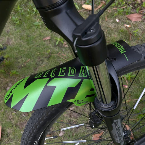 NICEDACK 2 Pieces Mudguards for Mountain Bike, Front and Rear Splash Guard Fit 20-29 Inch Bicycle (Green)