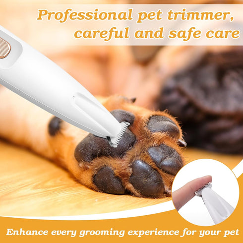 Palksky Dog Paw Trimmer, Saffory Electric Dog Clippers with LED Display, Rechargeable Micro Precision Trimmer