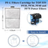 9 Pack PF-L Filter Cartridges for Top Fin Power Filter, Replacement Fish Tank Filter Cartridge Using for Top Fin Silenstream PF20, PF30, PF40 and PF75 Power Filters, PF-L Refill with Zeolite