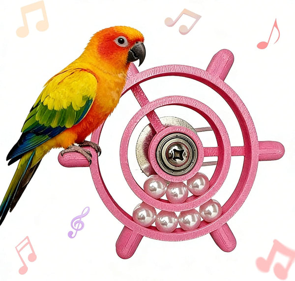 Generic Parrot-Toys Interactive Spinner Bird-Toys for Parakeet-Cockatiel Budgie Bird Cage Accessories Relieves Boredom