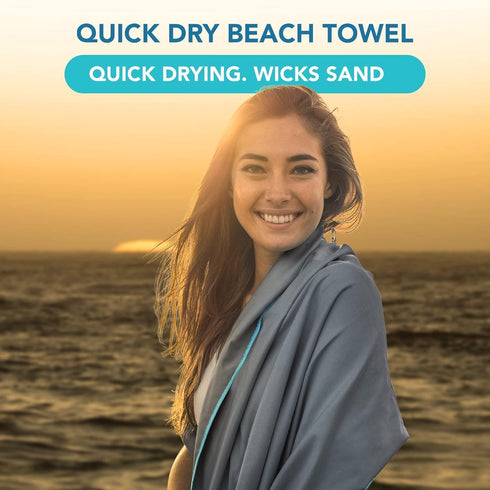 Youphoria Microfiber Travel Towel, Fast Drying Lightweight for Camping, Beach, Hiking & Sport