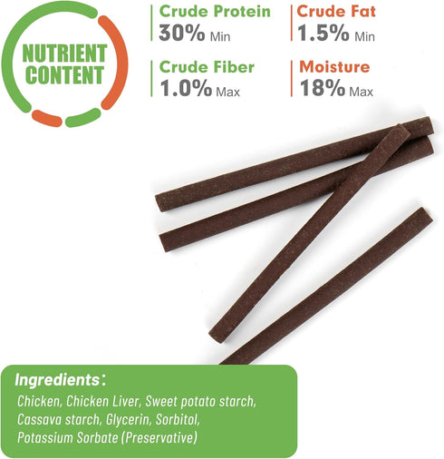 MON2SUN 5 Inch 25.4oz (96 Count-Pack 1) Dog Jerky Treats, Chicken Sticks (Chicken Liver Flavor) Rawhide Free Training