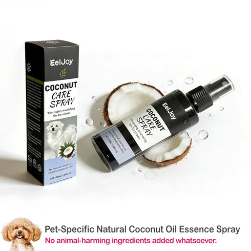2-in-1 Electric Pet Grooming Brush with Coconut Oil Conditioner Spray, Professional Hair Styling Tool for Medium
