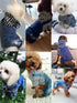 SILD Pet Denim Jumpsuit Dog Jeans, Cool Blue Coat for Medium Small Dogs, Classic Jacket Puppy Vintage Washed Vests