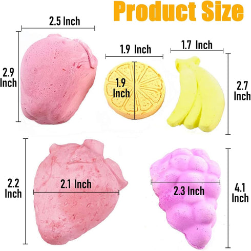Hamiledyi 5 Pcs Chinchilla Lava Blocks, Fruit Shaped Rabbit Chew Toys for Small Animals