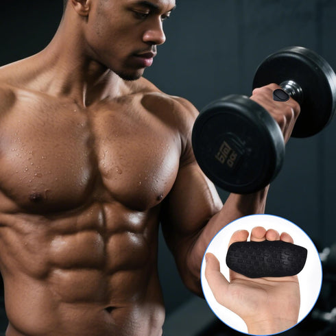 MlanRomee Anti-Slip Workout Grips Gym Hand Grips for Weight Lifting, Pull-up, Dumbbell, Barbell, Deadlift, Fitness