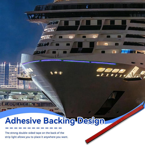 2Pack Boat Interior Lights, Waterproof Navigation Lights Marine LED Lights with Adhesive LED Strip Lights for Night