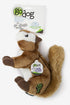 goDog Wildlife Chipmunk Squeaky Plush Dog Toy, Large, Chew Guard Technology, Brown