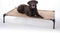 K&H Elevated Outdoor Dog Cot Bed, Raised Cooling Bed with Washable Mesh for Large Dogs, Heavy Duty Frame, Tan