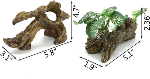 Artificial Driftwood for Aquarium Decor Plastic Plant Branches Ornament for Fish Tank Decorations (Style C) by JIHAQUA