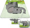 LZQPOEAS Elephant with Gray Picnic Blanket Outdoor, Square Foldable Lightweight Waterproof Beach Mat