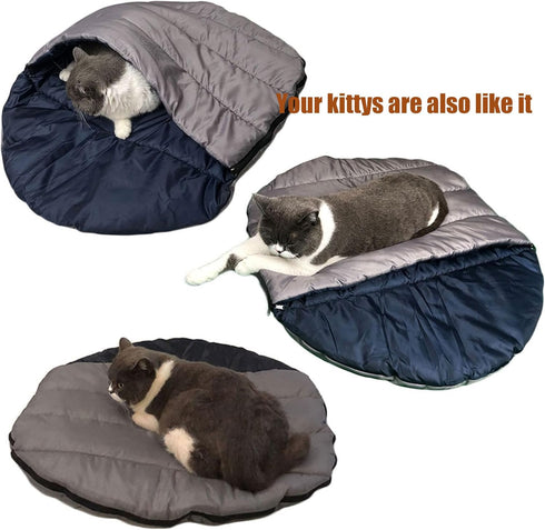 Portable Dog Sleeping Bag, Waterproof Travel Bed, Extra Large Dog Bed with Compression Sack for Camping