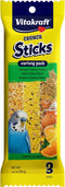 Vitakraft Crunch Sticks Variety Pack for Parakeets: Orange & Apricot, Egg & Honey, Sesame & Banana, 2.4 oz