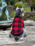 Red Dog Sweater, British Plaid Knitted Xmas Holiday Turtleneck for Large Dogs, X-Large (XL) 20" Back Length