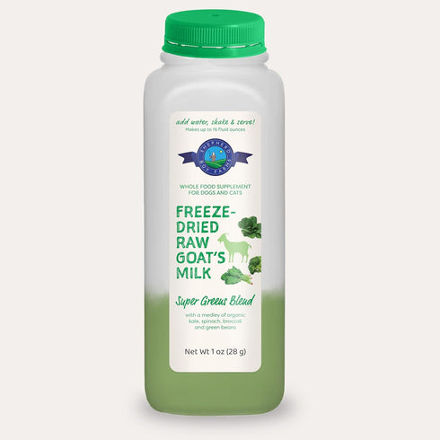 Freeze Dried Raw Goat's Milk with Probiotics for Dogs & Cats, High Protein Digestible Goat Milk Powder