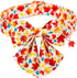Fall Dog Collar with Bow Tie - Durable Adjustable Colorful Cotton Pet Collar for Small Medium Large Dogs, L