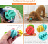 Sunglow 2 Pack Dog Toy, Nontoxic Bite Resistant Teething Balls for Small/Medium/Large Dogs and Puppies, Pet Food Treat