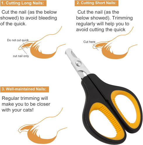 JEXCULL Trimmers Cat Nail Clipper, Premium Dog Nail Clippers Cat Claw Pet Nail Clippers Professional Ergonomic