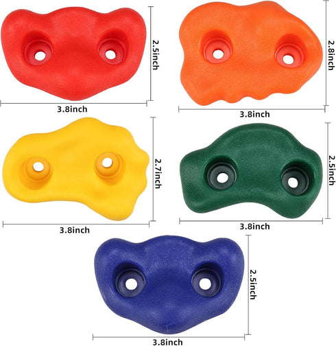 Yaegoo 25pcs Rock Climbing Holds, Includes Climbing Rope, Handles, Mounting Hardware