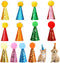 ZHLKHIOP 12PCS 2.36inch Stuffed Animal Party Hats, Mini Birthday Hats for Stuffed Animals,