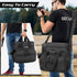 Tactical Gun Range Bag with 3 Pistol Capacity and TSA Lock, Duffle Bag with 2 Small Cases and Magazine Slots
