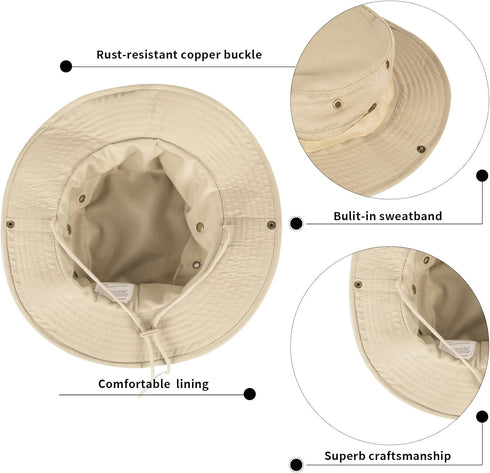 Sun Hats for Men and Women, Bucket Hat UPF 50+ for Hiking Beach Fishing Summer