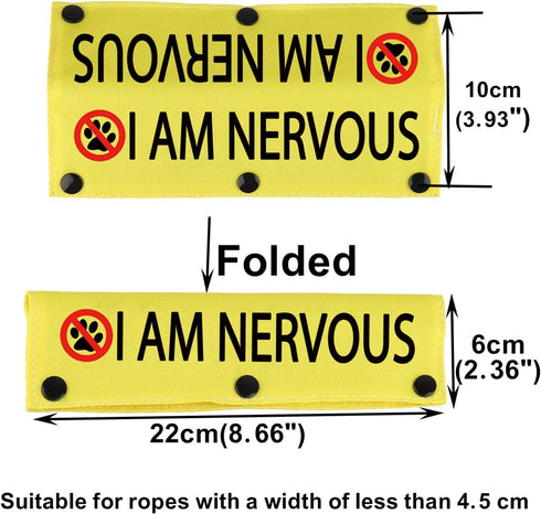Funny Dog Leash Sleeve I am Nervous Dog Leash Wrap Sleeve Pet Birthday Gift (I AM NERVOUS-YE Sleeve)