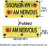 Funny Dog Leash Sleeve I am Nervous Dog Leash Wrap Sleeve Pet Birthday Gift (I AM NERVOUS-YE Sleeve)