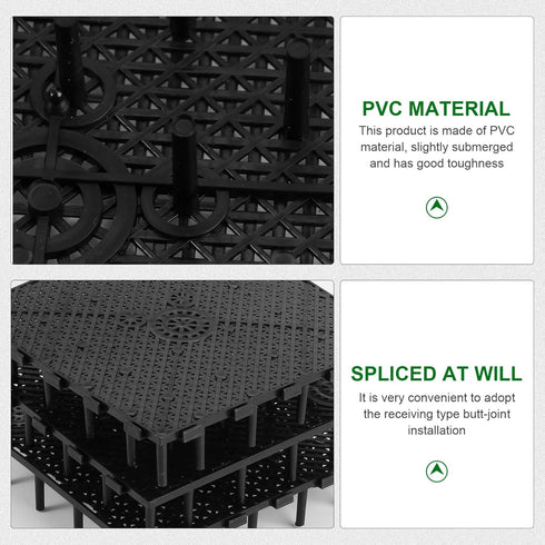 POPETPOP 20pc Fish Tank Bottom Filter Plate - Sand Gravel Filter Board PVC Splicing Clapboard (Black)