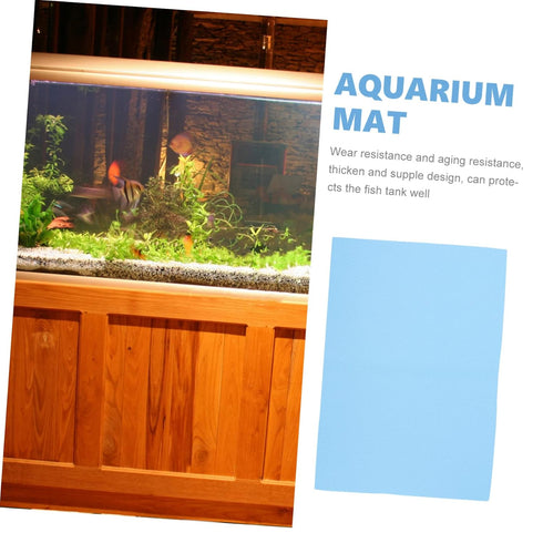 Fish Tank Pad Aquarium Leveling Mat, Black Blue Foam Cushioning Mat for Fish Tank Accessories