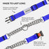 CollarDirect Martingale Dog Collar with Stainless Steel Chain, Reflective Quick Release Buckle for Medium Dogs, Blue