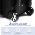 SOGUKOER 2 39.5" Bowling ball Bag with Wheels, Lightweight Trolley Double Ball Bowling bag with Large Separate Shoe