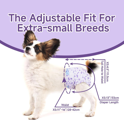 (50Count, MICOOYO Disposable Dog Diapers Female, Doggie Diapers for Dogs Female, Super Absorbent Pet Diaper with Foam