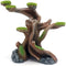 Reptile Decor Aquarium Decorations - Artificial Moss Resin Fish Tank Rocks Simulation Hollow Tree Accessories (Small)