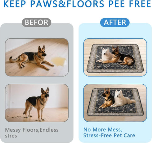 Usnfhcaw 72x72 Washable Pee Pads for Dogs, Absorbent Reusable Puppy Pads Waterproof, Leakproof & Non-Slip Whelping Pad