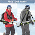 Hikeen Ski Carrier Straps, Adjustable Anti-slip Shoulder Slings for Poles and Boot Downhill Skis