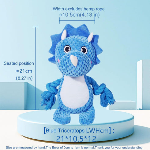 Cute Animals Interactive Squeaky Dog Toy with a Vocal Bladder, Crinkle Paper Stuffed Soft Cotton Chew Toy, Teething