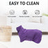 Geyecete Dog Bathrobe Towel, Fast Drying Super Absorbent Pet Bath Robe Towel for Dogs and Cats, Purple-M